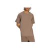 Adidas Originals Solid Color Logo Round Neck Loose Fit Short Sleeve T-Shirt Men Tops Brown JW1032