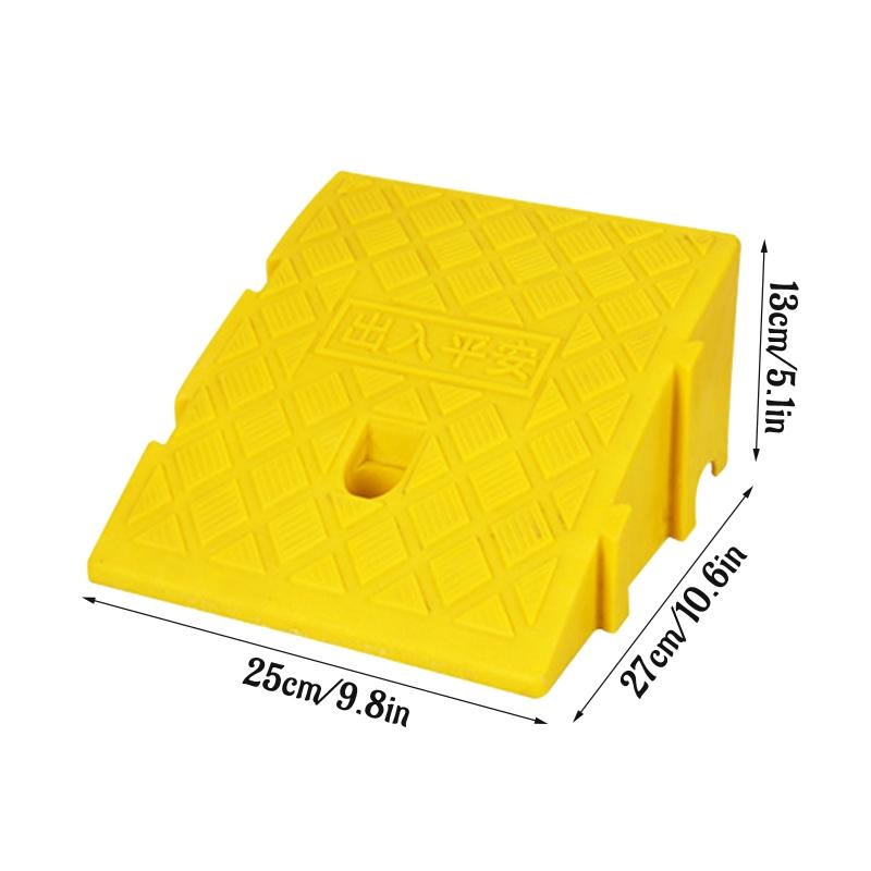 Plastic Curbs Slope Heavy Rubber Curbs Slope Automotive Car Slope for Driveway Sidewalks Step Wheelchair Strollers