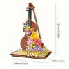 Konservierte Blume Klavier Geige Bausteine Kreatives Musikinstrument Bouquet Wasserfall Zusammenbaumodell Mädchen Feiertagsgeschenke
