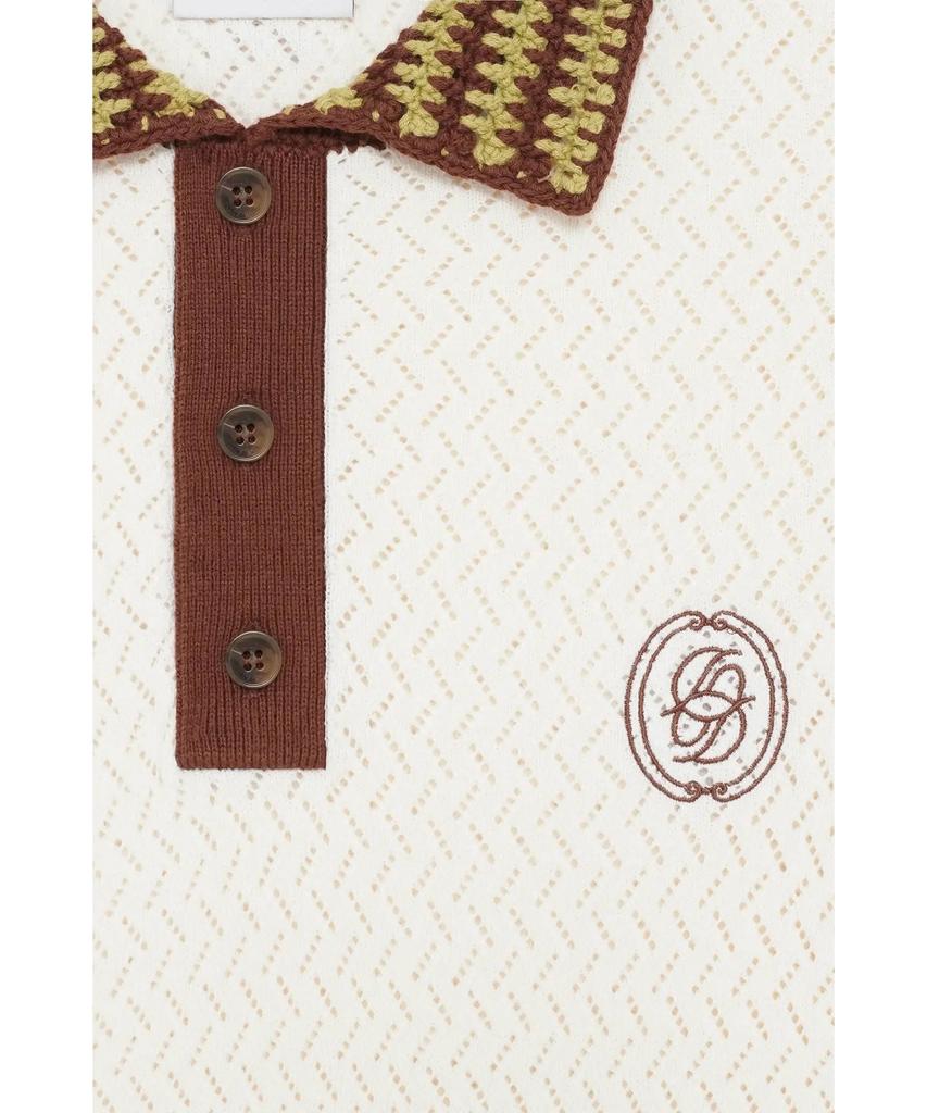 DROLE DE MONSIEUR Mirror D Ajure Knit Polo Polo Maille Ajoure D Miroir D0Wpm26206Whm