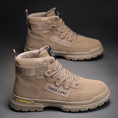 K651 Autumn and Winter Youth Fashion Martin Boots High-top Lace-up Men's Locomotive Boots Outdoor Leisure Student Tide Shoes