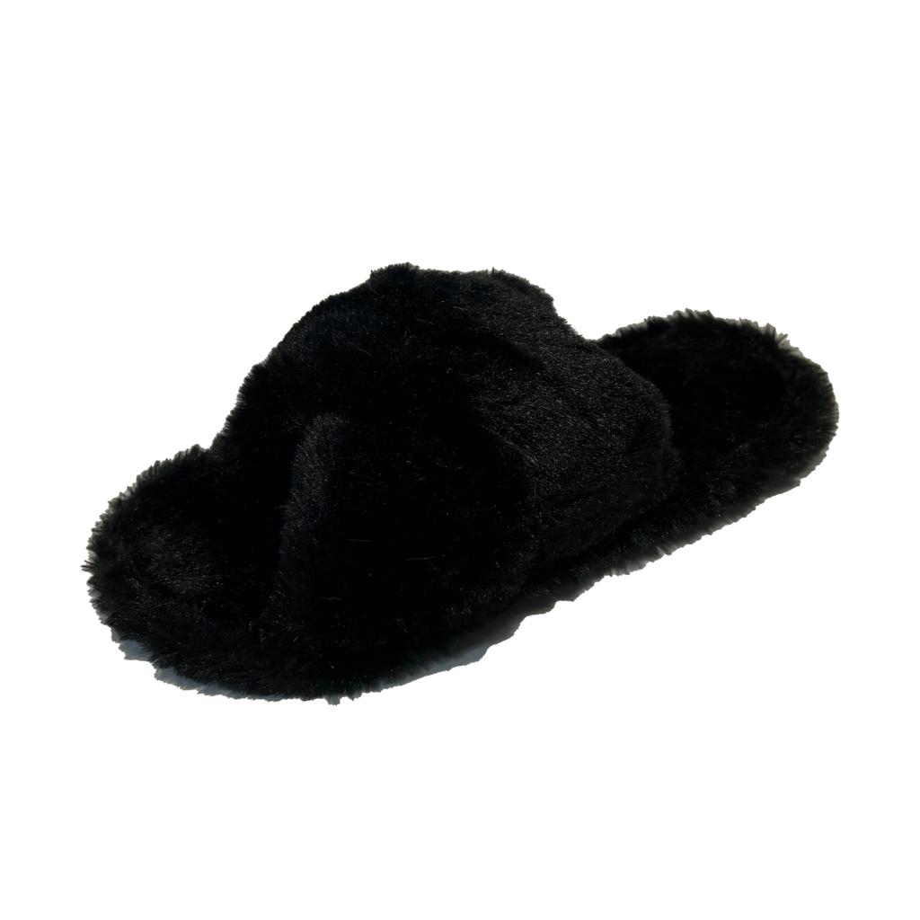 New Slippers Women House Slippers Warm Sandal Women Winter Crystal Fur Home Shoes for Women Sandals Casual Plush Comfortable