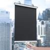 No Drilling Retractable Roller Window Shades Silver Coating Black Blackout Blind Shade Temporary Cover Curtain for Home Car