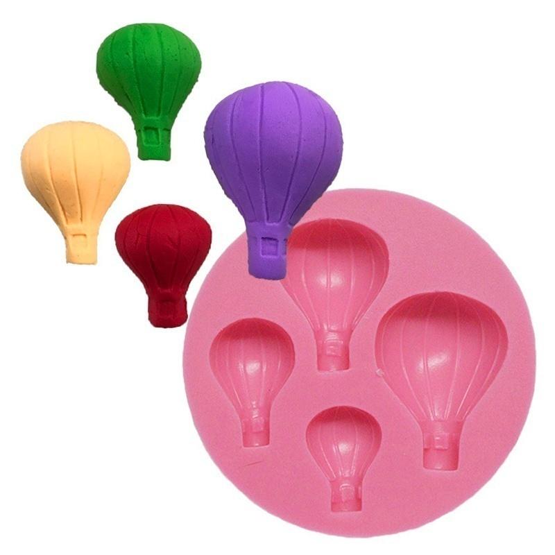 Varmluftsballong Cupcake Toppdekorasjonsform 3d Kakedekoreringsform Fondant Silikonverktøy for Baking
