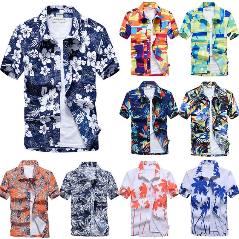 Camicia da Uomo Floreale a Maniche Corte di Qualità Premium con Design Hawaiano Senza Tempo