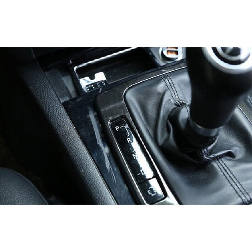 Black Wood Grain Central Console Gear Shift Cover Trim For Benz 2008-14 C-Class