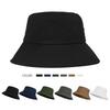 Women's summer hat, wide-brimmed outdoor hat, solid color soft cotton sun hat, portable foldable Panama hat for women