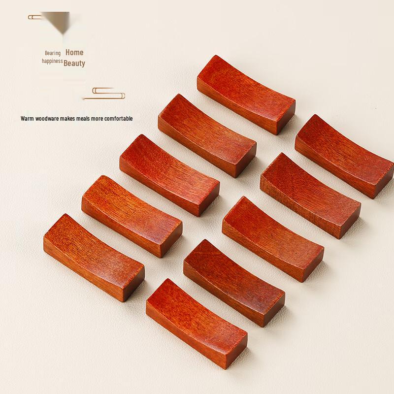 Nanmu Wooden Chopstick Rests - 10-Piece Set