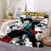 Anime Manga My Hero Academia Print Flanelldecke Ultra Weich Warm Überwurf für Schlafzimmer Wohnzimmer Innen Hausdekoration Feiertagsgeschenk