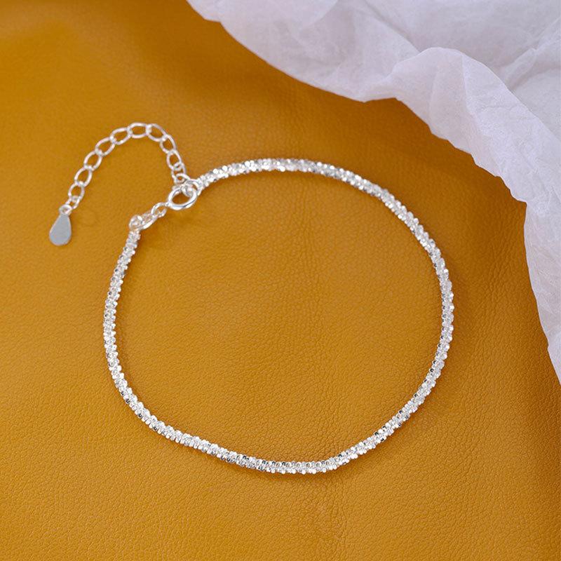 Charms 925 Silver Bracelets for Women Men Simple 4MM Twisted Rope Chain Bracelets Party Wedding Jewelry Holiday Gifts