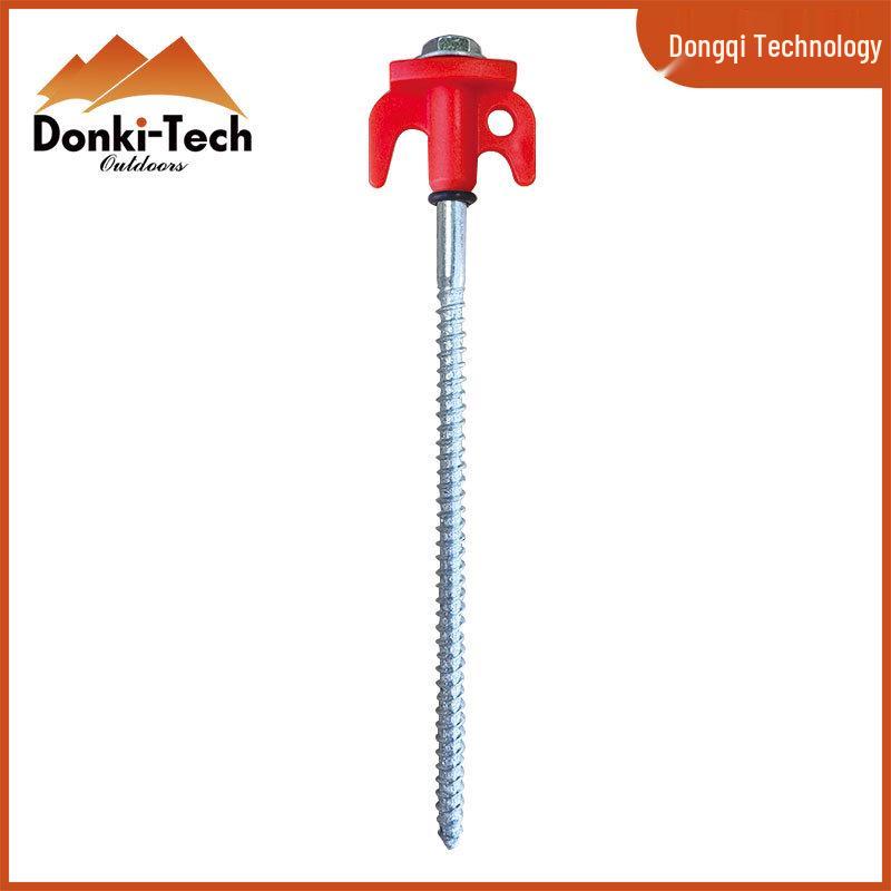 Fluorescent Spiral Tent Stake - Hexagonal Awning Anchor for Camping