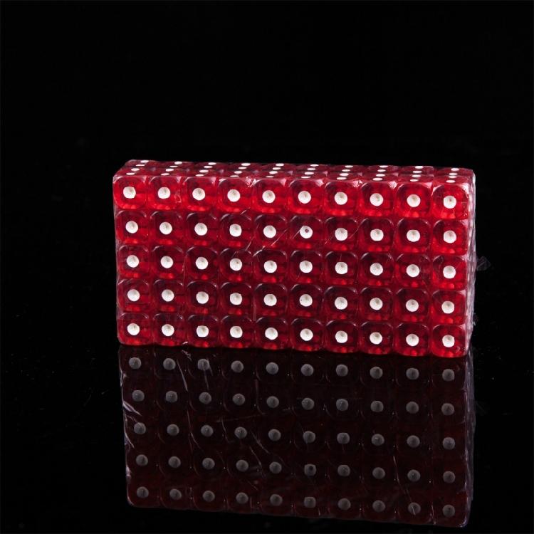 100Pcs 14mm Six Sided Dices Acrylics Dices Colored Game Dices Board Game Dices for Classroom and Party Game Supply