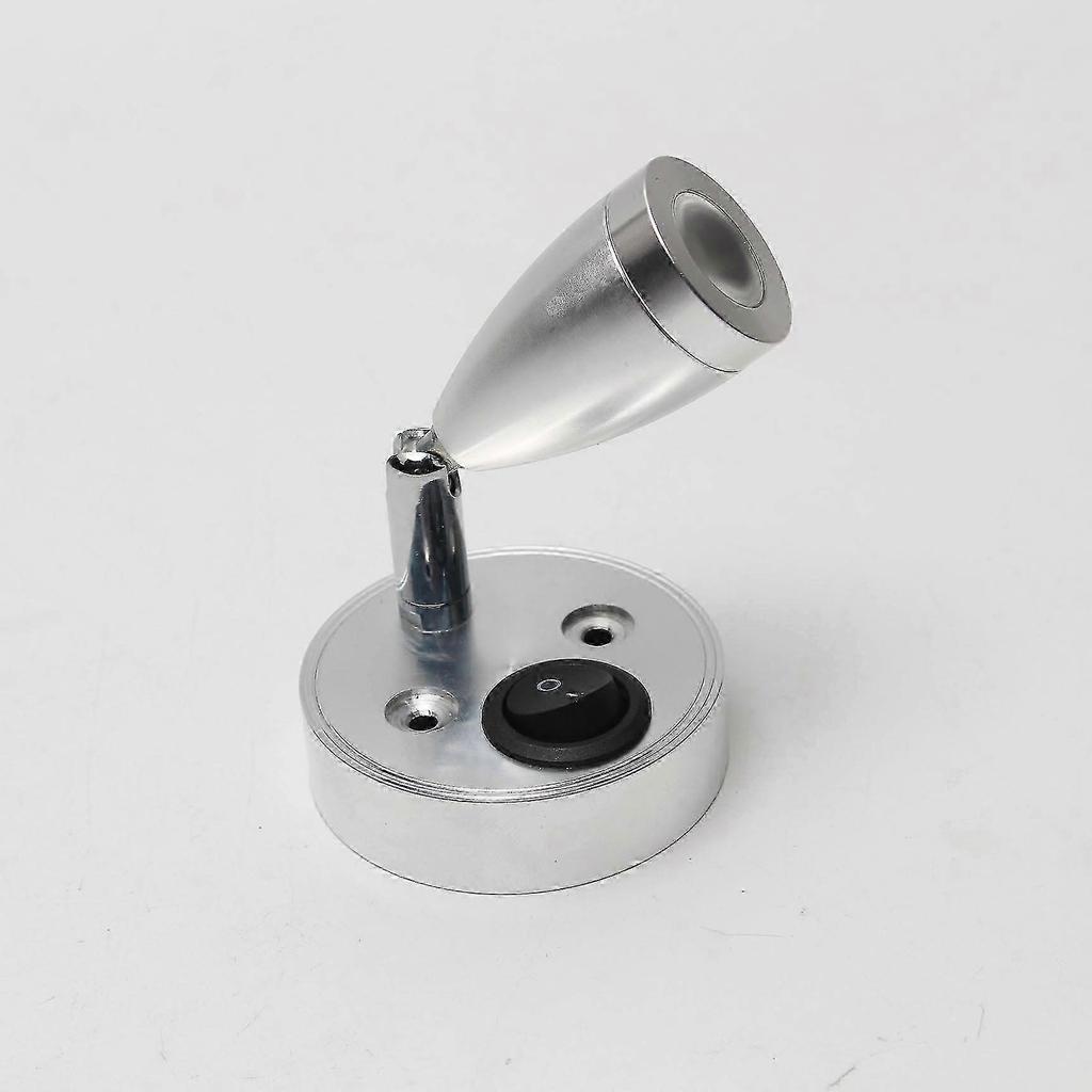2pcs 12V LED Spot Reading Light, 3W RV Interior Light, 180° Rotate Bedside Wall Lamp, 3000K Warm Light for Campervan Motorhome Caravan Boat