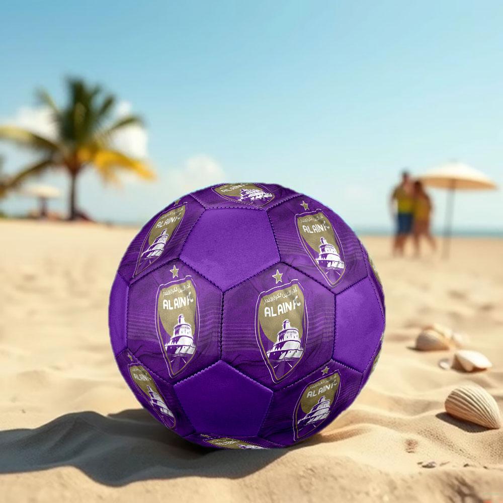 Al Ain FC Size 5 Soccer Ball, Machine-Stitched PVC, Durable & High Bounce, All Ages Fit, fan merchandise, matches & outdoor use.