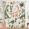 2pcs,2D Plane Printing Curtain Popular DinoDreams Versatile Polyester Fabric (without Rod) Room Decor Perfect for Bedroom,