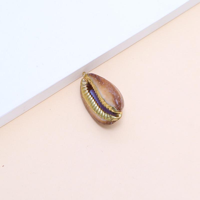 Electroplated Natural Shell Conch Scallop Pendant for DIY Necklace & Bracelet Jewelry