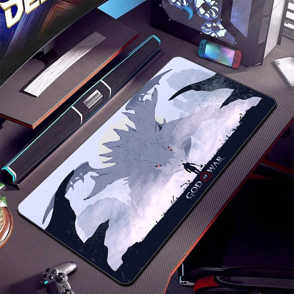 Game God Of War Big Mousepad Large Keyboard Desk Mat Pc Computer Gaming Gamer Mouse Pad LockEdge Rubber Nonslip Mats xcm