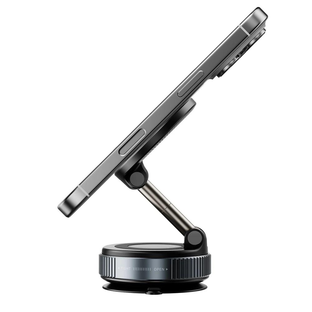 Magnetic Vacuum Adsorption Car Phone Mount 360° Rotatable Vacuum Suction Cup Car Phone Stand Foldable Car Navigation Holder