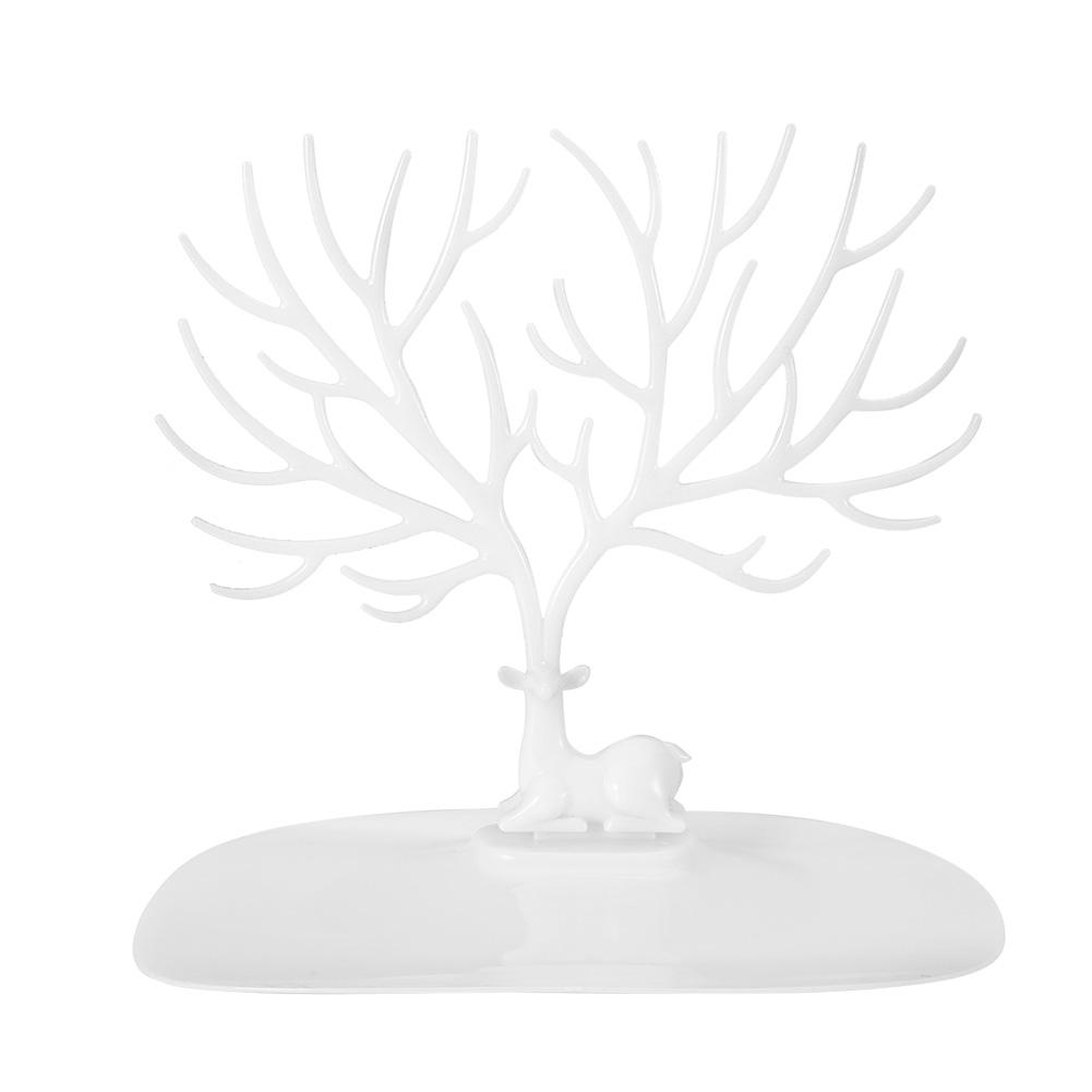 

Antler Shape Dish Necklace Bracelet Pendant Jewelry Organizer Display Holder белый