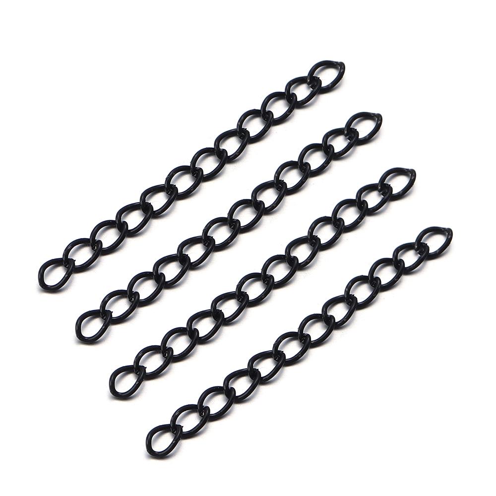 100pcs/lot 50/70mm Extension Chain Tail Chain Iron Extended Bulk Tail Chain For Jewelry Making DIY Bracelet Necklace Accessories