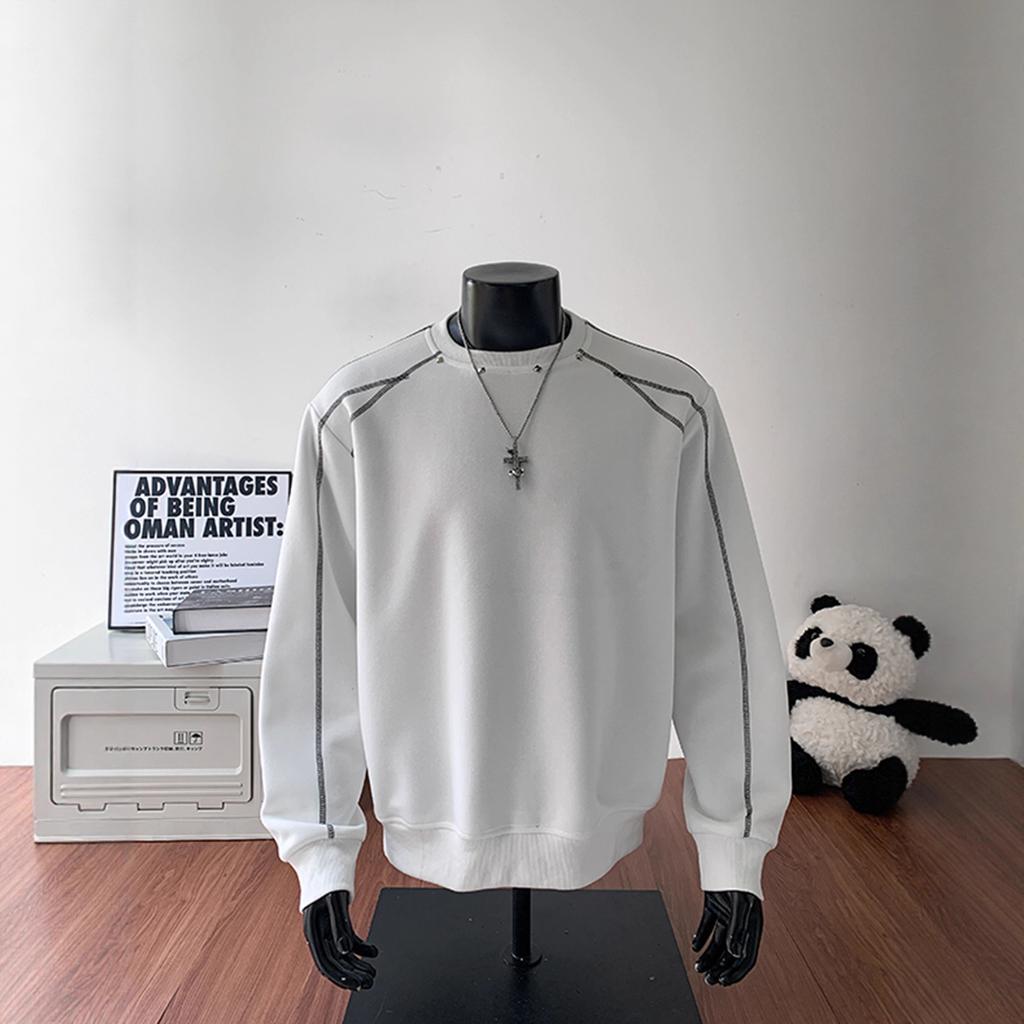 Crew Neck Sweater Men's Autumn and Winter Trend American Clothes Loose Coat