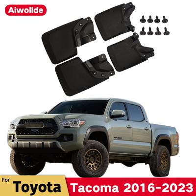 Chlapacze do Toyota Tacoma 2016-2023 2022 Błotniki Chlapacze Osłony przeciwbryzgowe Przednie Tylne Koła Błotnik Akcesoria samochodowe