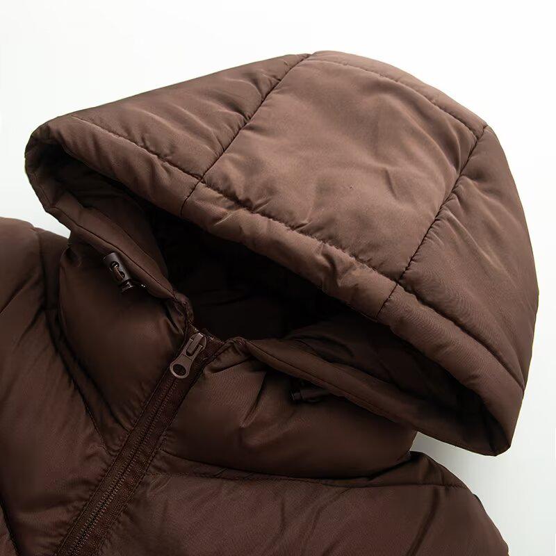 Z Cross-border European & American-Style 2025 Women's Patchwork Long Sleeve Stand Collar Cotton-Padded Jacket