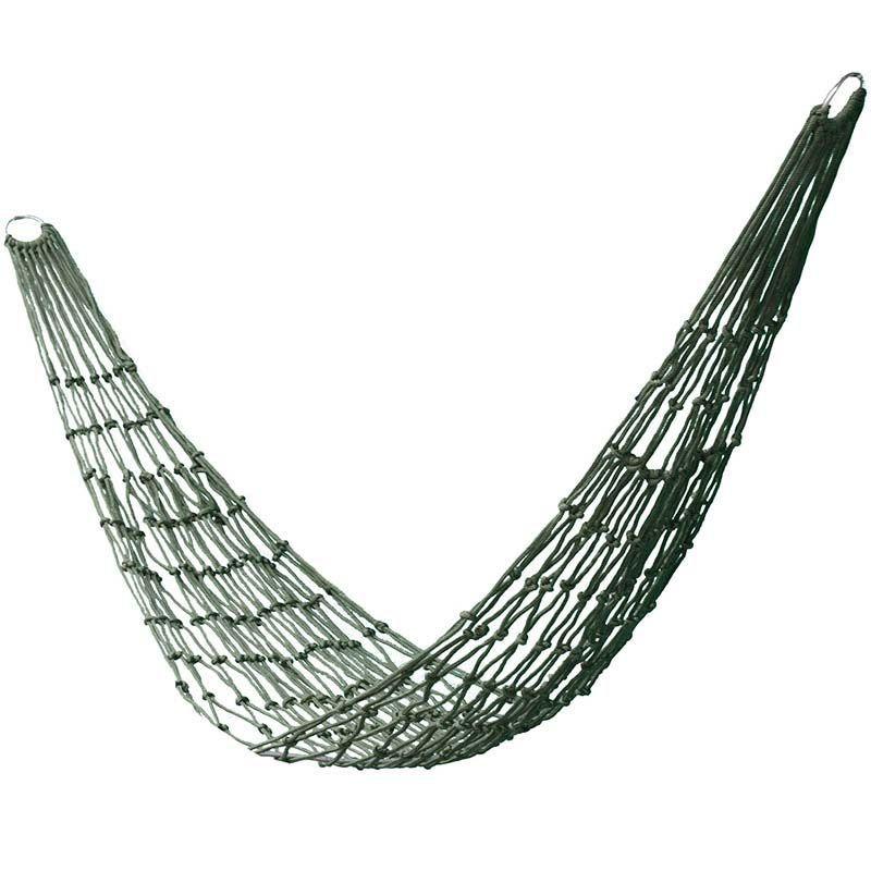 1Pc Mesh hammock with iron ring Nylon rope woven small mesh pocket hammock Double fishing net rope Mesh pocket hammock Polyester