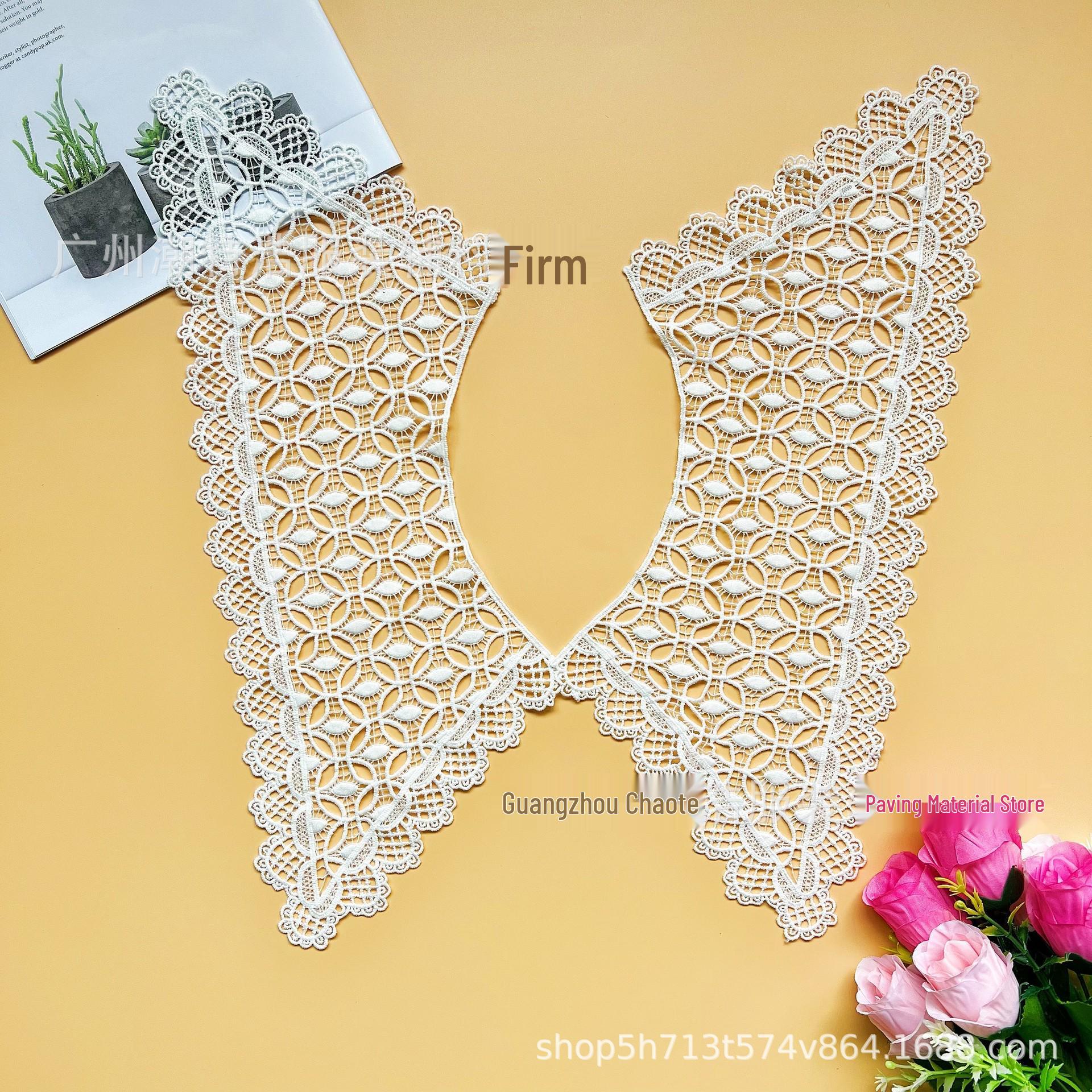 Korean Style Lace Shawl with Skirt Tie & Faux Collar - Multi-functional Decorative Shirt Collar