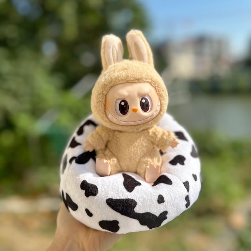 Pohovka pro panenku Labubu pro V1 V2 V3 17cm plyšovou panenku Sedátko DIY oděvní doplňky Roztomilá mini pohovka Dětská hračka Dárek k narozeninám