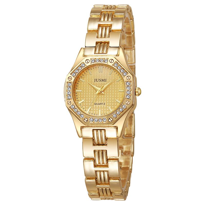 Fashionable Simple Diamond Set Dial Alloy Quartz Women's Watch Butterfly Bracelet Set of 5, Suitable for Thanksgiving and Christ