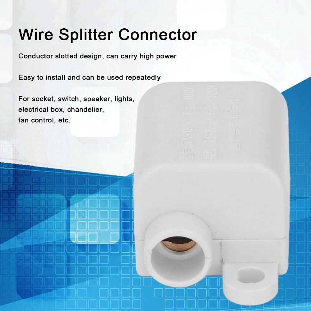 6 Pcs No Break Wire Connector 1000V 100A Splitter Connector T Type Splitter  Speaker Pendant Light