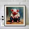 New Arrival 5D DIY Full Circle Diamond Painting "Pig Man" Embroidery Cross Stitch Home Decor Gift