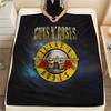 Guns N' Roses,pattern Flannel Blanket, High quality Comfortable for All Seasons, Home Decor, Warmth and Comfort, Perfect for Gifts.