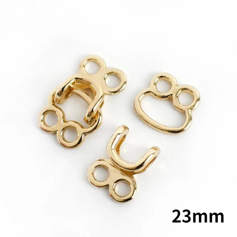 20Sets 18-27mm Metal Invisible Garment Hook Jeans Pants Skirts Adjust Clasp Decoration Buttons DIY Sewing Crafts Accessories