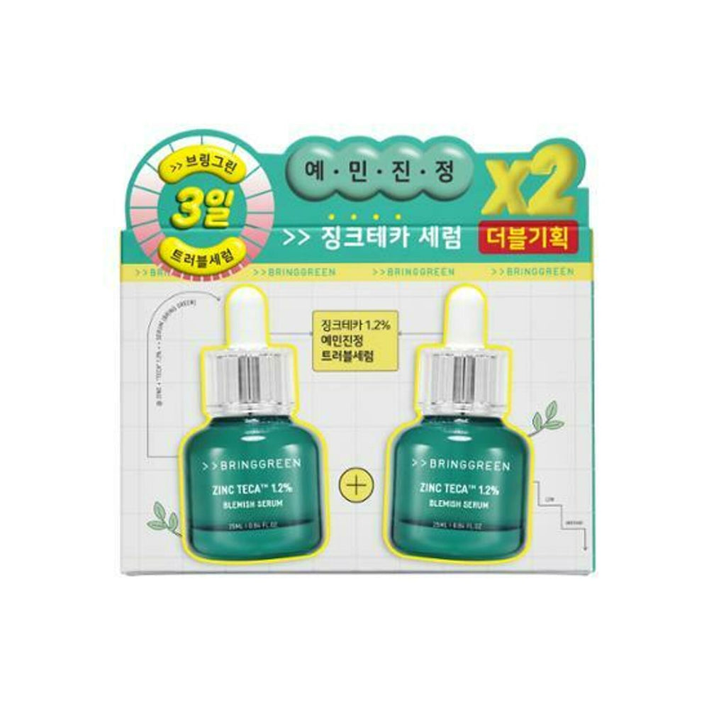 BRINGGREEN ZINC TECA 1.2% Blemish Serum 25mL Double Set