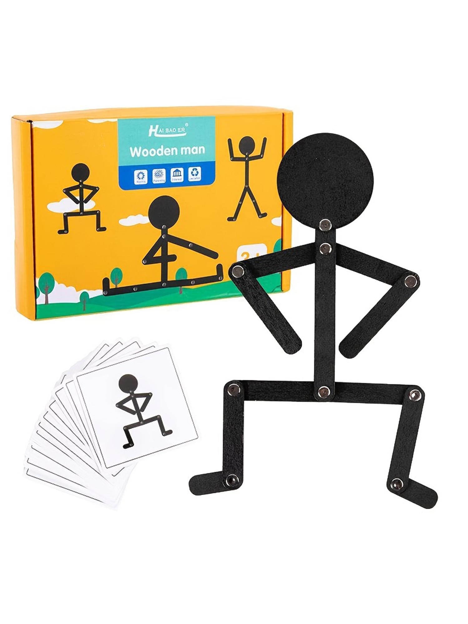 

Монтессори деревянные головоломки игрушки 24 шт. раннее образование дети творчество карты соответствия спорт деревянный человечек головоломка фестиваль подарок