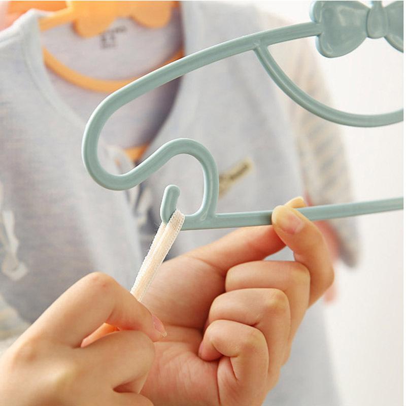Children's Plastic Hanger Children's Big Children's Clothes Hanging Children's Baby Clothes with Baby Bow Hanger Pants Rack