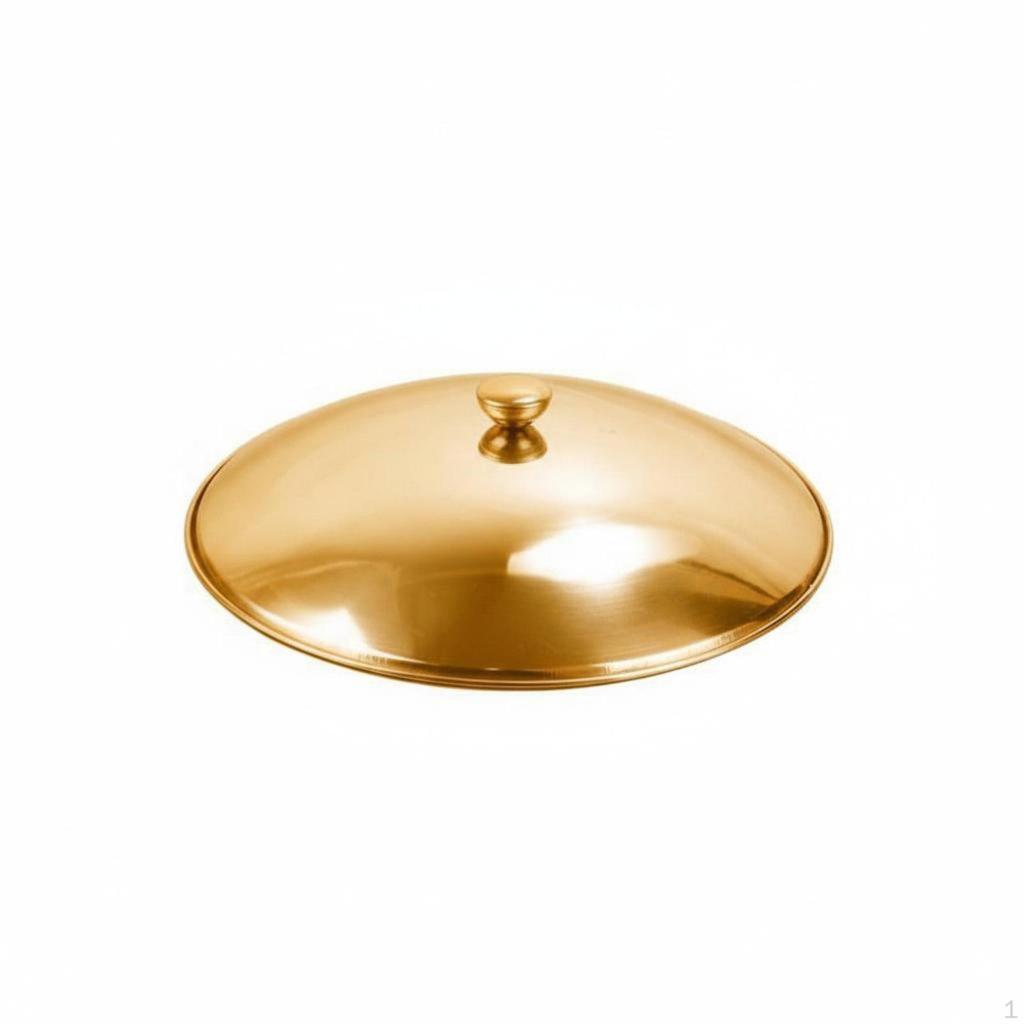 Stainless Steel Pot Lid Heavy Duty Chafing Dish Cover Sturdy Domed Wok for Restaurant Owners,