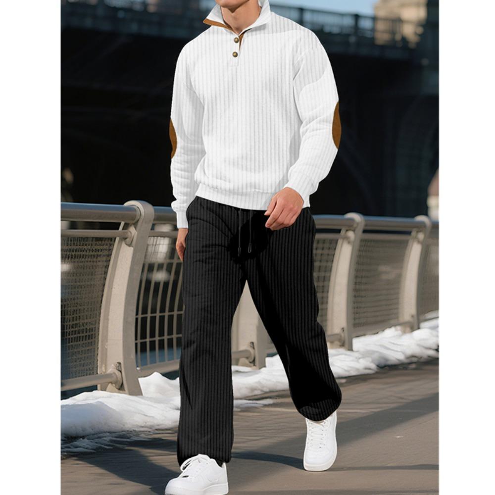 2025 Neuer Trend Sport 2-teiliges Set Schlichte Mode Westküste Atmungsaktiv Business Casual Temperament Männer Frühling und Herbst 2-teilig