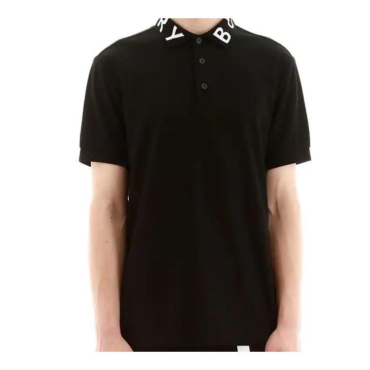 Burberry Men Ryland Collar Logo Polo Black 80134991