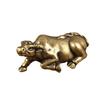 Brass Reclining Cow Ornament Creative Tea Pet Copper Ware Office Tea Table Small Copper Ware Metal Copper Products Pure Copper Zodiac Cow