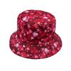 New fashionable heart-shaped printed double-sided bucket hat kiss pattern trendy sunshade sun hat sunscreen basin hat