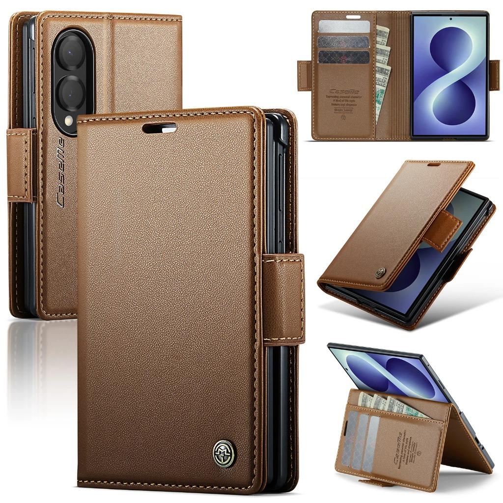 Wallet Phone Case for Samsung Galaxy Z Fold 5G, SZMUGUA Imitation Leather, Shockproof, Card Slots