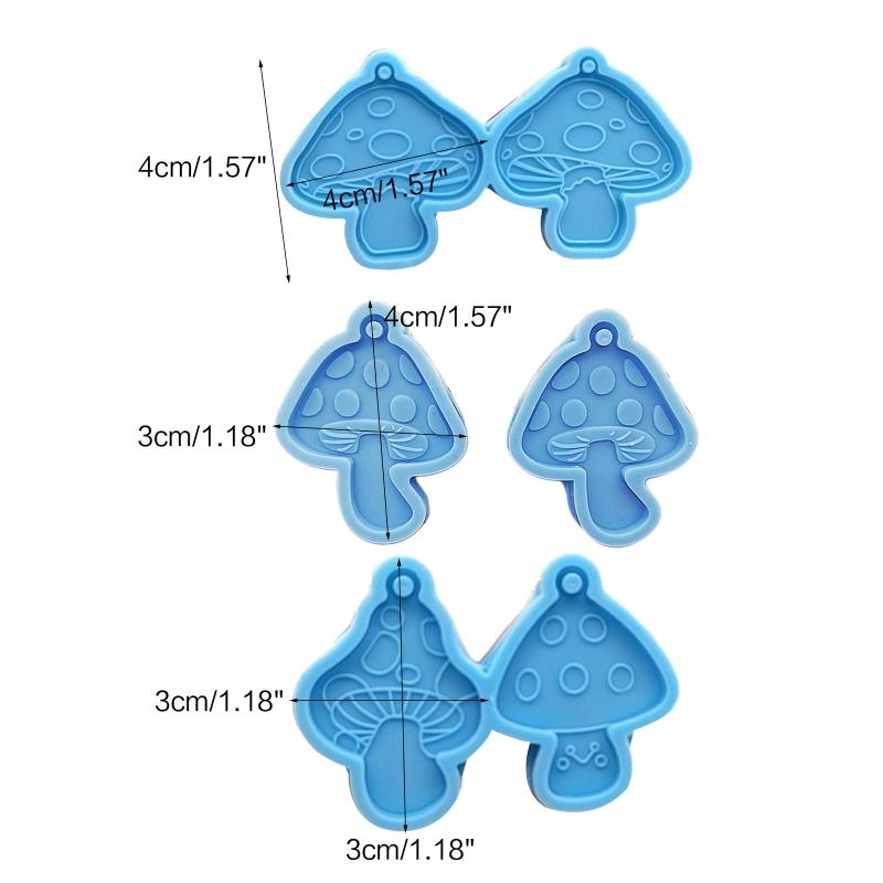 3Pieces Earring Resin Mold Silicone Mushroom Earring Mold for Jewelry Making Silicone Mold for Resin DIY Fashion Earring