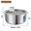 8L Stainless Steel Cat Water Fountain with Smart Sensor