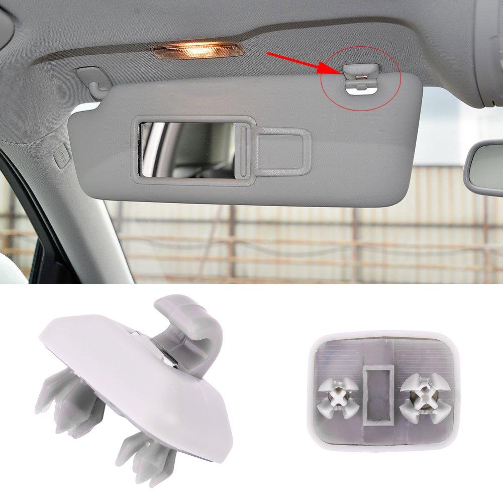 EBTOOLS Car Front Sun Visor Clip 8E0857562A Sun Visor Buckle Plastic Interior Sun Visor