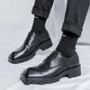 Business Leather Dress Shoe Men Cone Toe Niche Design Fashion Casual Increase Leather Shoes Male Japan Korean Streetwear Commute
