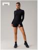 Damen Cross-Border Langarm Reißverschluss Bodysuit, Sexy Po-Hebender Fitness Jumpsuit, Sportbekleidung & Yoga Wear - DLT003