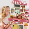 70cm Large Kids' Kitchen Counter Play Set - Cooking, Frying, Spray Simulation Stove Toy